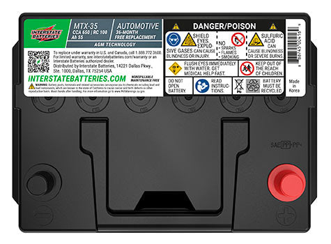 MTX-35 INTERSTATE BATTERY